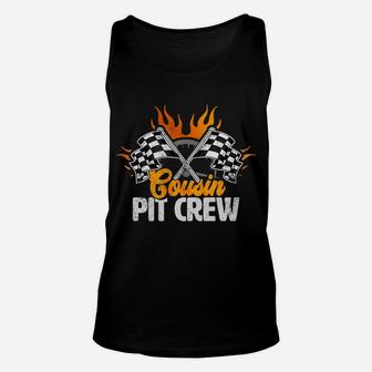 Cousin Pit Crew Race Car Birthday Party Racing Family Unisex Tank Top | Crazezy AU