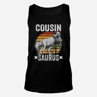 Cousin Saurus Dinosaur Cousinsaurus Family Matching T Rex Unisex Tank Top | Crazezy CA