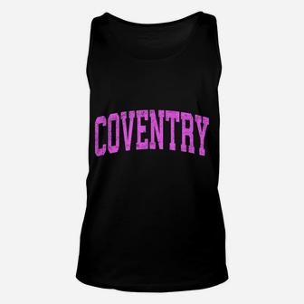 Coventry Rhode Island Ri Vintage Athletic Sports Pink Design Unisex Tank Top | Crazezy CA