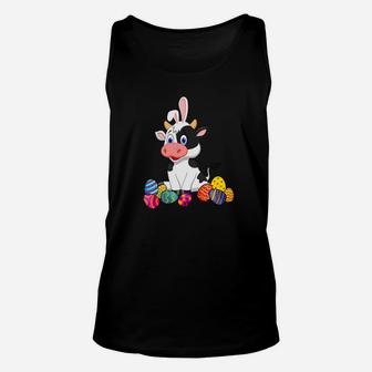 Cow Bunny Ear With Egg Easter Easter Day Unisex Tank Top - Thegiftio UK