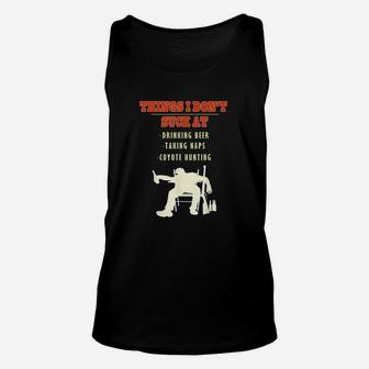 Coyote Hunting Accessories Gear Funny Trapper Hunter Unisex Tank Top | Crazezy UK
