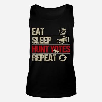 Coyote Hunting Eat Sleep Hunt Yotes Repeat Unisex Tank Top | Crazezy CA