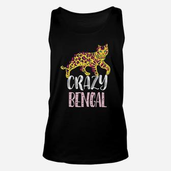 Crazy Bengal Lady – Cute Bengal Cat Lovers Unisex Tank Top | Crazezy AU