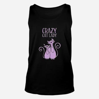 Crazy Cat Lady Gift For Cat Lovers Purple Unisex Tank Top | Crazezy