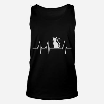 Crazy Cat Lady T-Shirt - Cute Cat Best Friend Heartbeat Tee Unisex Tank Top | Crazezy