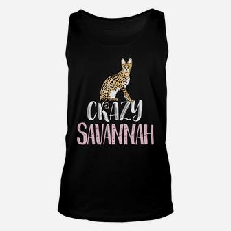Crazy Savannah Lady – Cute Savannah Cat Lovers Sweatshirt Unisex Tank Top | Crazezy DE