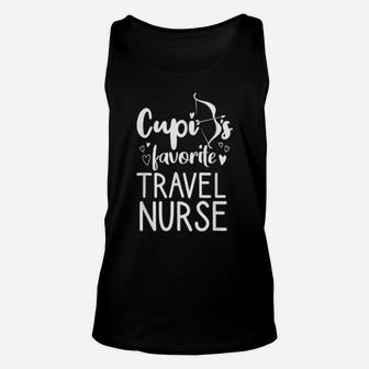 Cupid's Favorite Travel Nurse Valentines Day Date Unisex Tank Top - Monsterry