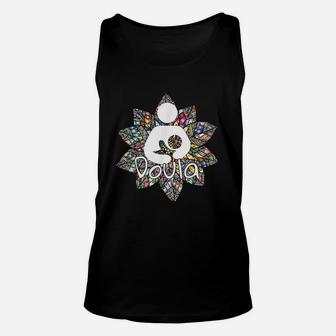 Cute Doula Floral Accent Gift Idea For Birth Coaches Unisex Tank Top | Crazezy