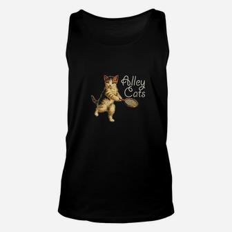Cute Funny Alley Cats Tennis Unisex Tank Top | Crazezy