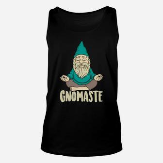 Cute Gnomaste Funny Meditating Gnome Gift For Yoga Men Women Unisex Tank Top | Crazezy CA