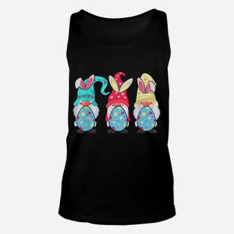 Cute Gnomes Bunny Easter Egg Hunting Unisex Tank Top | Crazezy