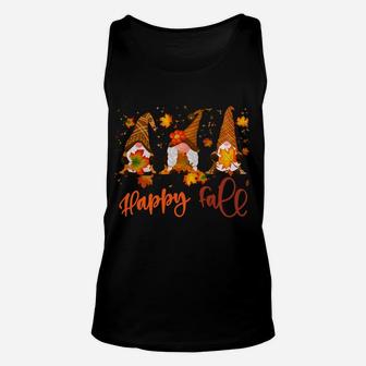 Cute Happy Fall, Autumn Leaves Gnome Fall Sweatshirt Unisex Tank Top | Crazezy AU