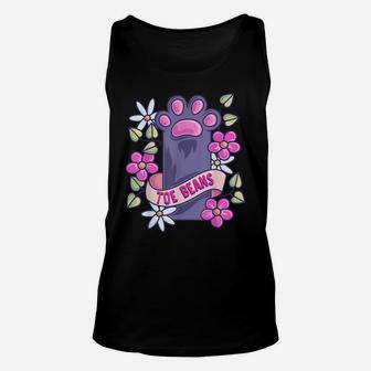 Cute Kawaii Toe Beans Funny Cat Lovers Gifts For Cat Person Unisex Tank Top | Crazezy DE