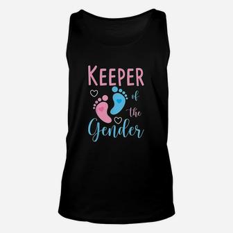 Cute Keeper Of Gender Baby Reveal Party Idea Unisex Tank Top | Crazezy AU