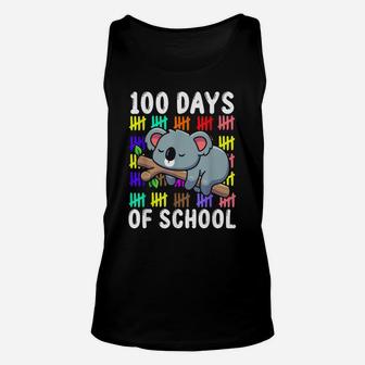 Cute Koala Australia Animal Student Gift 100 Days Of School Unisex Tank Top | Crazezy