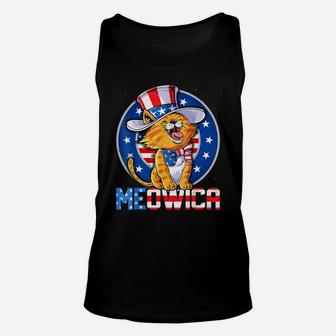 Cute Meowica 4Th Of July Kitty Cat Usa American Flag 'Merica Unisex Tank Top | Crazezy CA