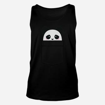 Cute Panda Pocket Shirt Gift For Men Women Unisex Tank Top | Crazezy