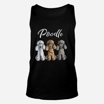 Cute Poodle Caniche Puppy Dogs Unisex Tank Top | Crazezy UK