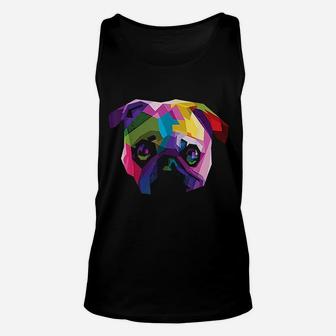 Cute Pug Colorful Pug Pop Art Style Unisex Tank Top | Crazezy DE