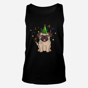 Cute Pug Puppy Dog Birthday Unisex Tank Top | Crazezy UK