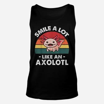 Cute Smile A Lot Like An Axolotl Funny Mexican Salamander Unisex Tank Top | Crazezy