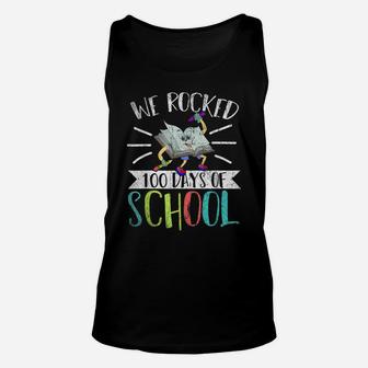 Cute Student Gift Book We Rocked 100 Days Of School Unisex Tank Top | Crazezy CA