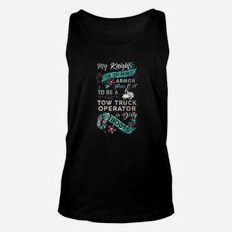 Cute Tow Truck Operator's Lady Unisex Tank Top | Crazezy