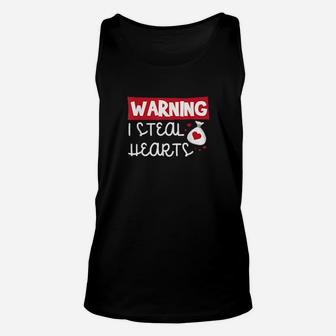 Cute Valentines Day For Warning I Steal Hearts Unisex Tank Top - Monsterry