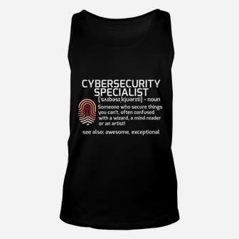 Cybersecurity Definition Unisex Tank Top | Crazezy