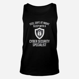 Cybersecurity It Analyst Safe Night Certified Tech Security Unisex Tank Top | Crazezy UK