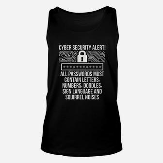 Cybersecurity It Analyst Squirrel Certified Tech Security Unisex Tank Top | Crazezy