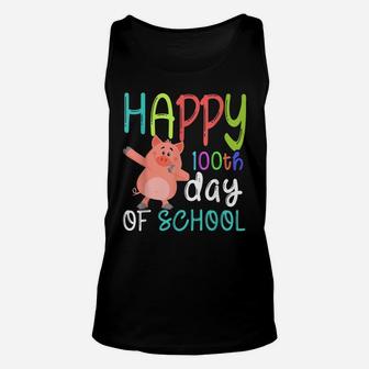 Dab Pig Cute Farm Animal Happy 100Th Day Of School Unisex Tank Top | Crazezy DE