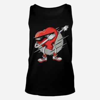 Dabbing Love Heart Valentines Day Cute Unisex Tank Top - Monsterry CA