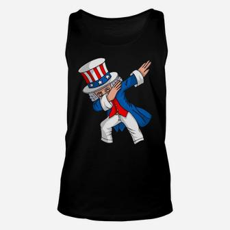 Dabbing Uncle Sam 4Th Of July Party Unisex Tank Top - Monsterry