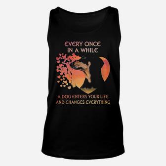 Dachshund Every Once In A While A Dog Enters Your Life And Changes Everything Unisex Tank Top - Monsterry AU