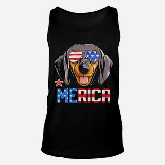 Dachshund Merica 4Th Of July Puppy Unisex Tank Top - Monsterry UK