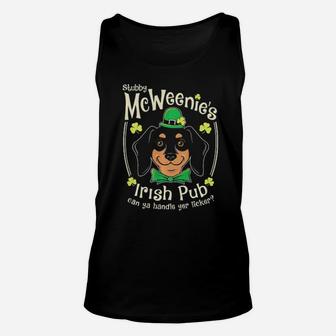 Dachshund St Patricks Day Mcweenie Irish Pub Unisex Tank Top - Monsterry