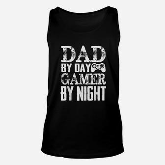 Dad By Day Gamer By Night Unisex Tank Top - Thegiftio UK