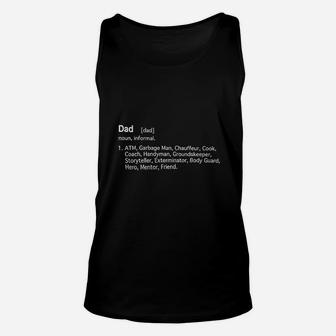 Dad Definition Fathers Day Unisex Tank Top | Crazezy UK