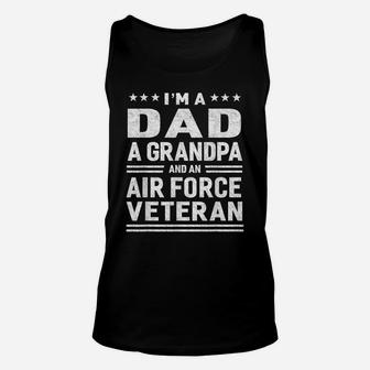 Dad Grandpa Air Force Veteran Vintage Top Men's Gift Unisex Tank Top | Crazezy CA