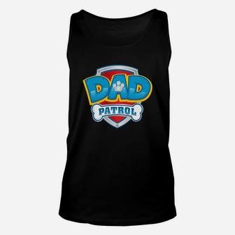 Dad Patrol Long Sleeve Funny Daddy Party Birthday Father Unisex Tank Top | Crazezy