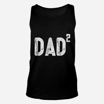 Dad To Be Of 2 Kids 2nd Power Squared Unisex Tank Top - Thegiftio UK