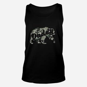 Daddy Bear Camouflage Matching Family Camping Papa Unisex Tank Top | Crazezy
