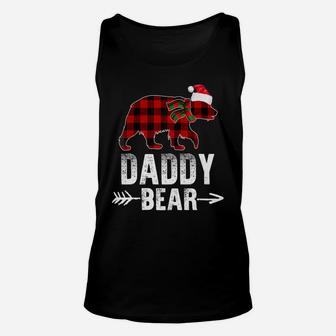 Daddy Bear Christmas Pajama Red Plaid Buffalo Family Gifts Unisex Tank Top | Crazezy DE