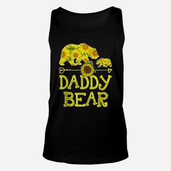 Daddy Bear Sunflower Funny Mother Father Gift T-Sh Unisex Tank Top | Crazezy