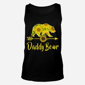 Daddy Bear Sunflower Funny Mother Father Gifts Unisex Tank Top | Crazezy