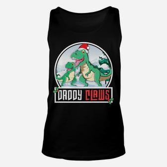 Daddy Claws Dad T-Rex Dinosaur Matching Family Christmas Unisex Tank Top | Crazezy DE