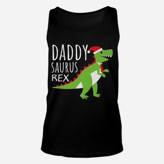Daddy Dad Saurus Family Matching Pajama Christmas Shirt Gift Unisex Tank Top | Crazezy CA