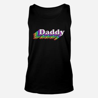 Daddy Gay Daddy Bear Retro Lgbt Rainbow Unisex Tank Top | Crazezy