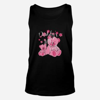 Daddy Little Fatty Cute Pink Bears Father Daughter Decor Unisex Tank Top | Crazezy CA